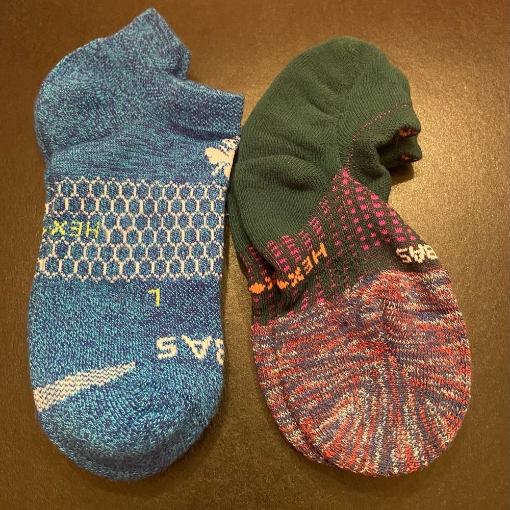 Bombas 2 Pair Woman's Ankle Socks‎ Hex Tec Size Medium NWOT